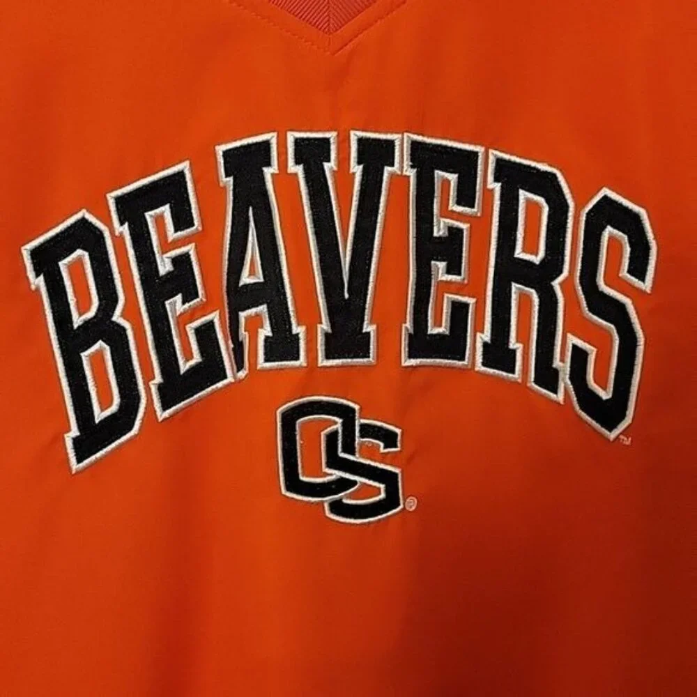 Vintage Oregon State Beavers Knights Apparel Pullover Jacket XL Orange‎